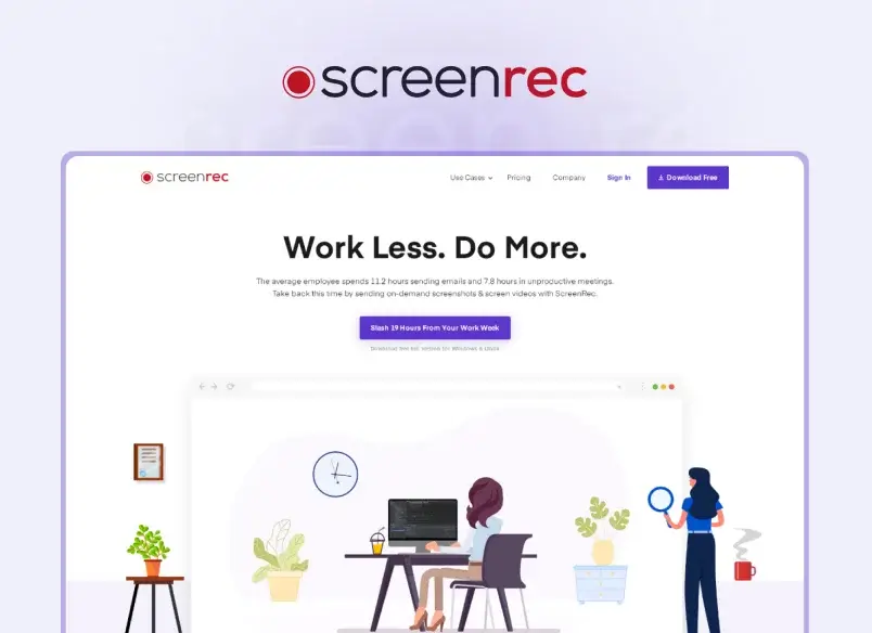 ScreenRec website preview