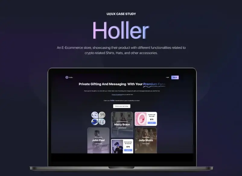 Holler website preview